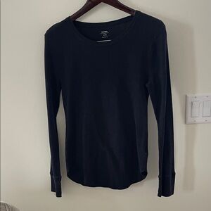 Old Navy Waffle Knit Black Top